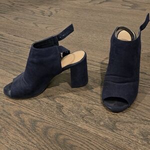 CL by Chinese Laundry Navy Peep-Toe Heels